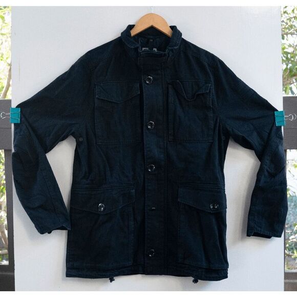 G-STAR RAW Black MFD Cotton Field Jacket w/ Lining Men's Size L - Picture 1 of 7